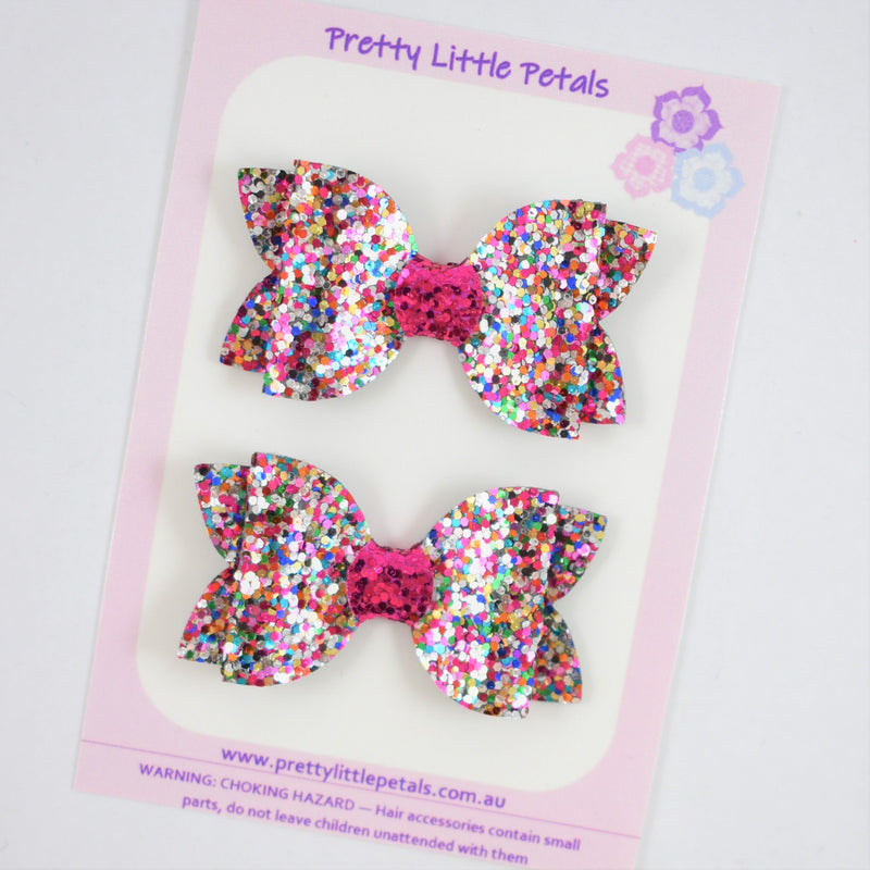 Glitter Piggytail Bows