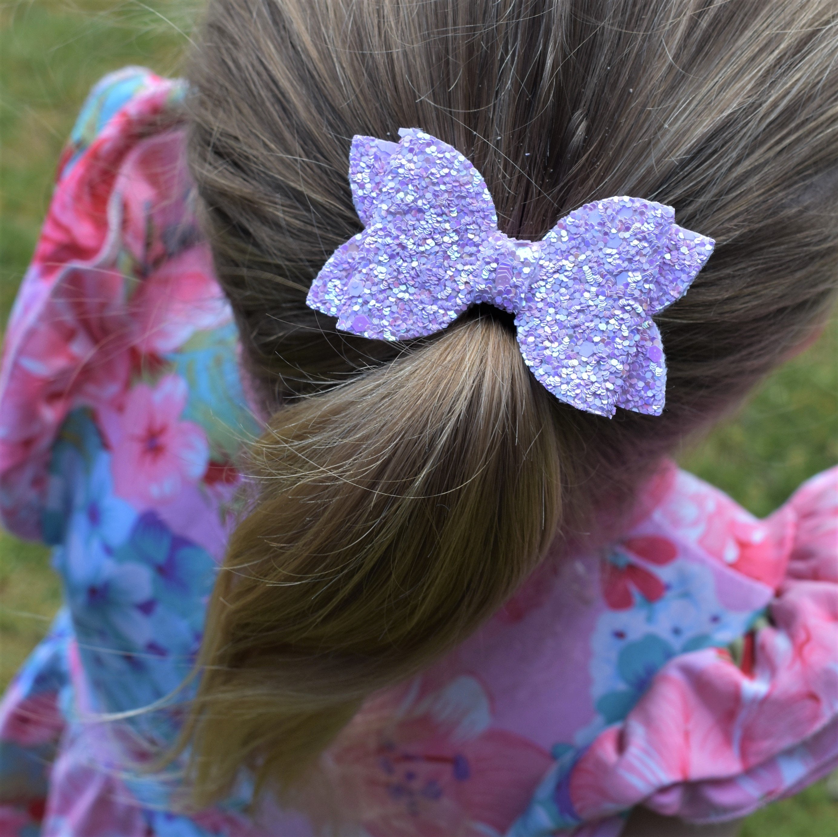 Glitter Bow Hair Clip
