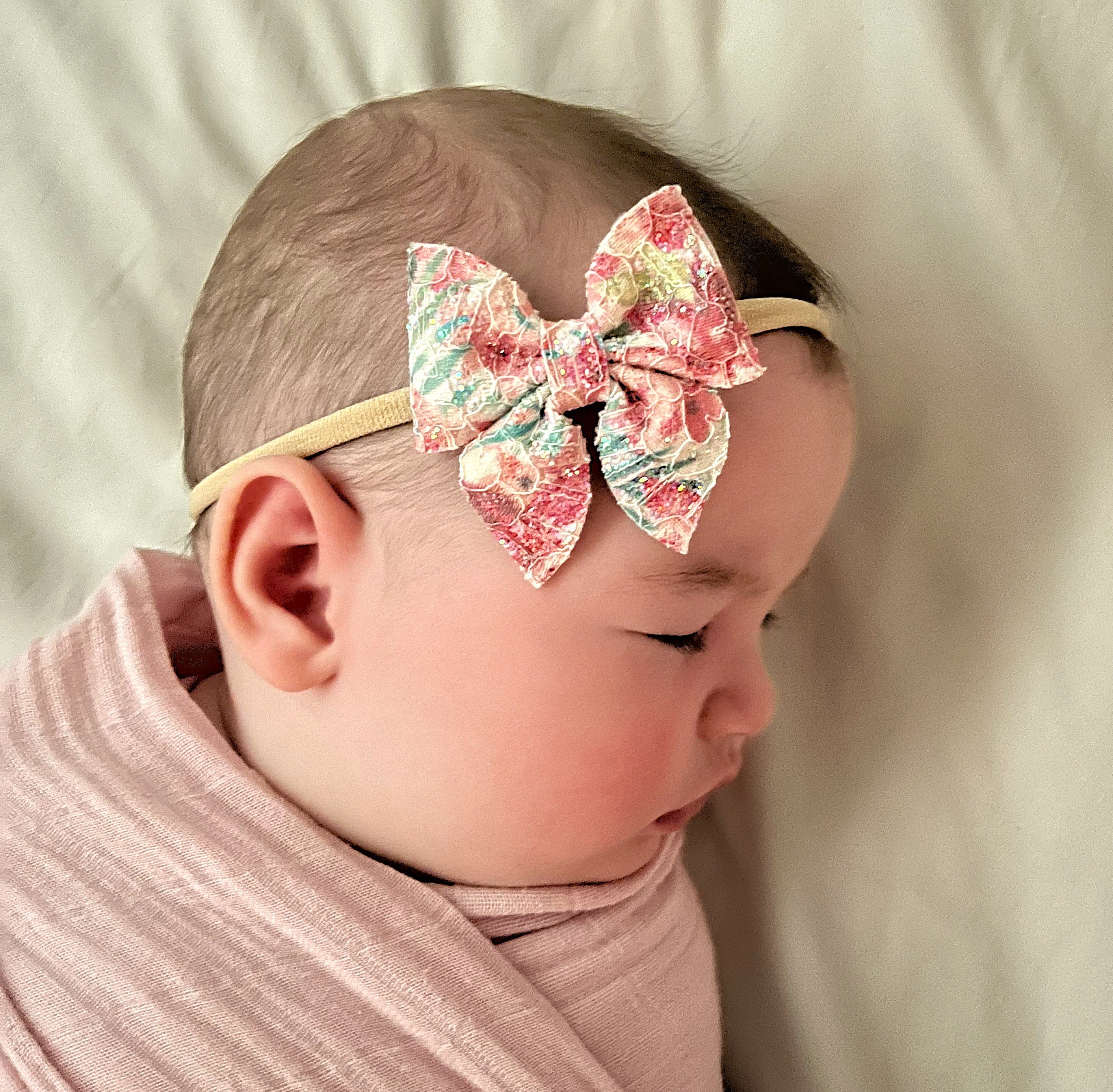 Glitter Lace Sailor Bow Headband