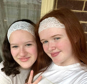 Lace Headband, white - teen/ladies/womens