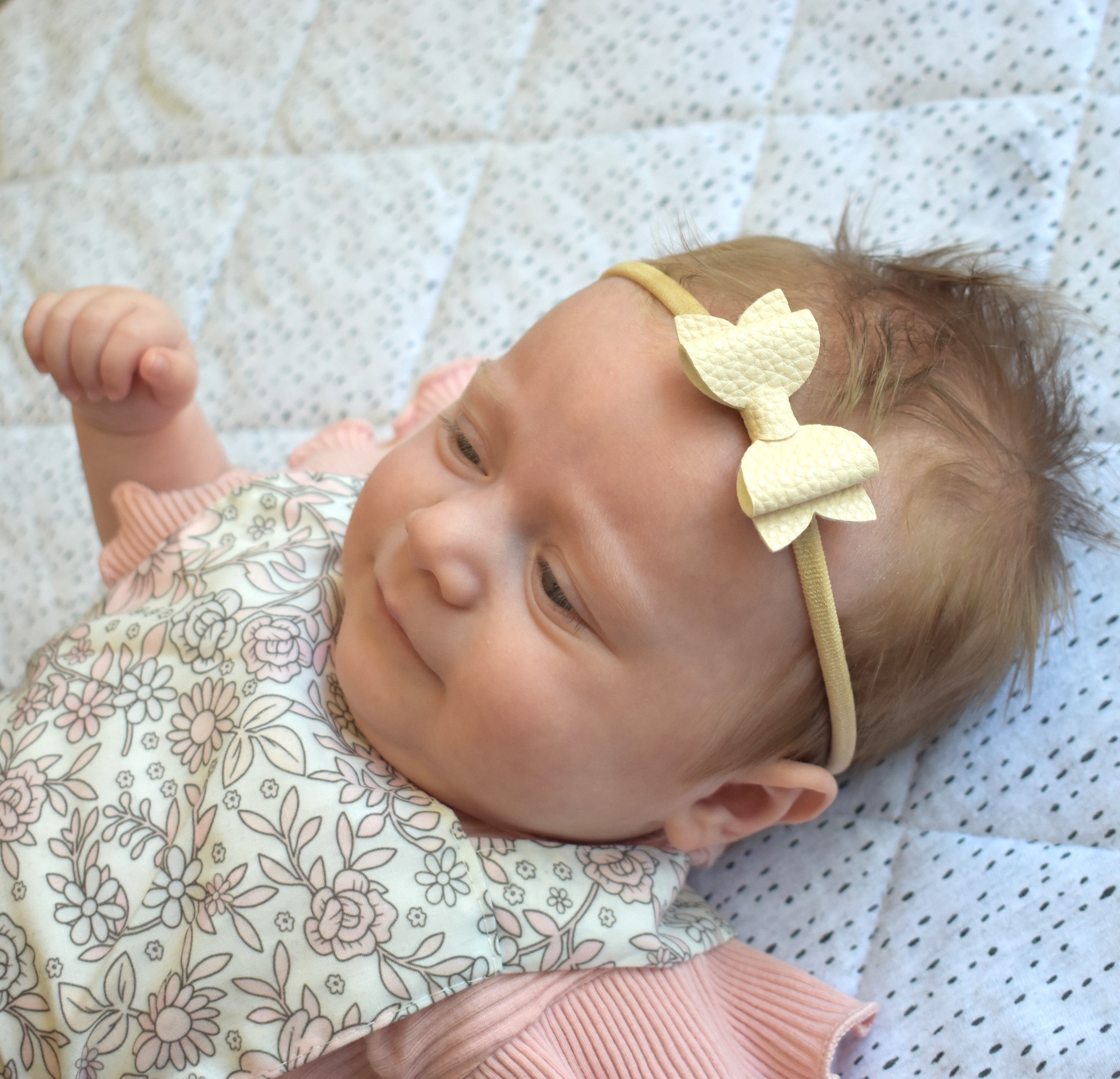 Small Annabelle leather bow headband