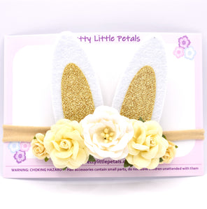 Floral Easter Bunny Ears Headband