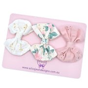 Set of 3 fabric hair bows