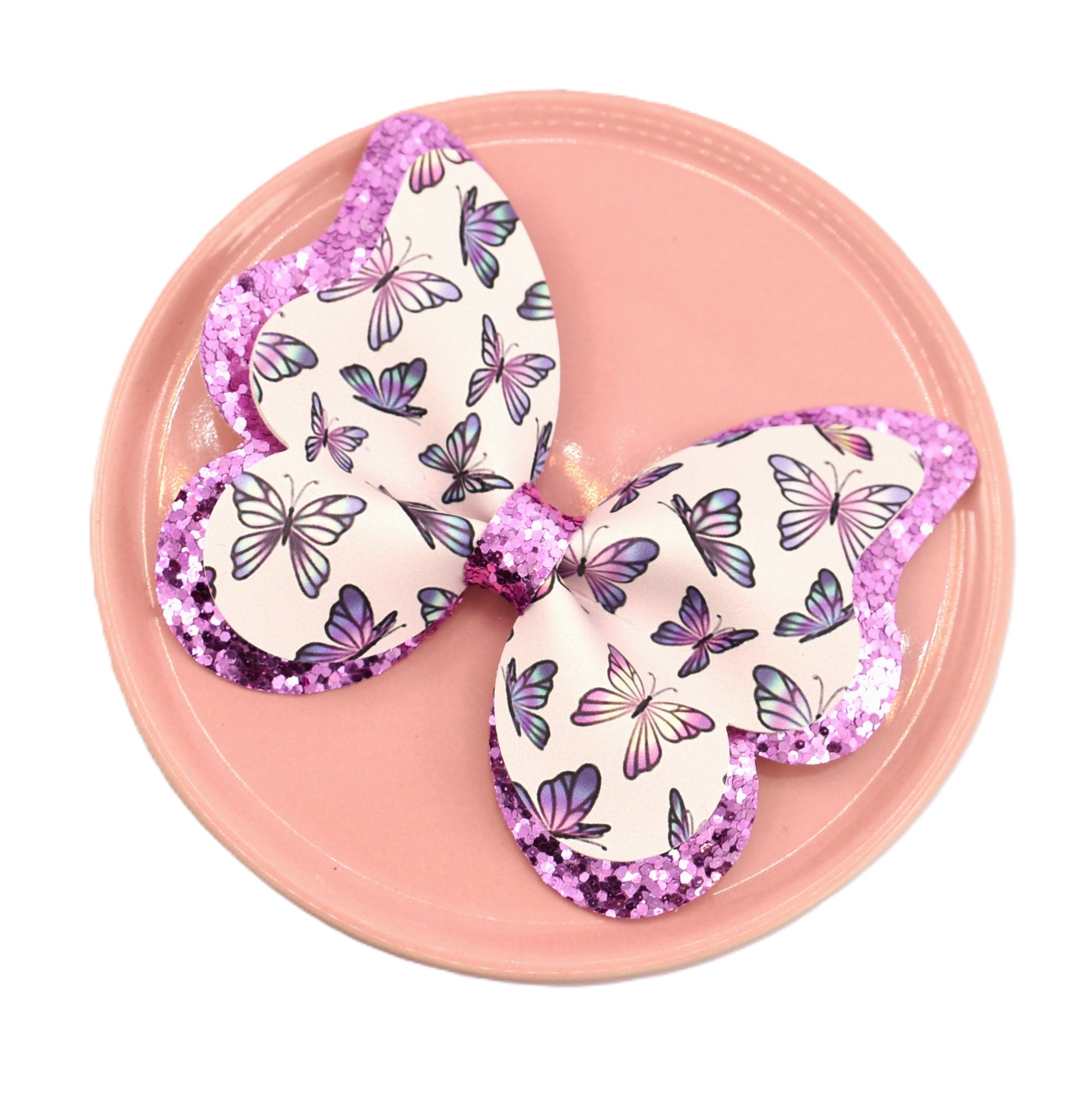 Butterfly Hair Clip - pink butterflies