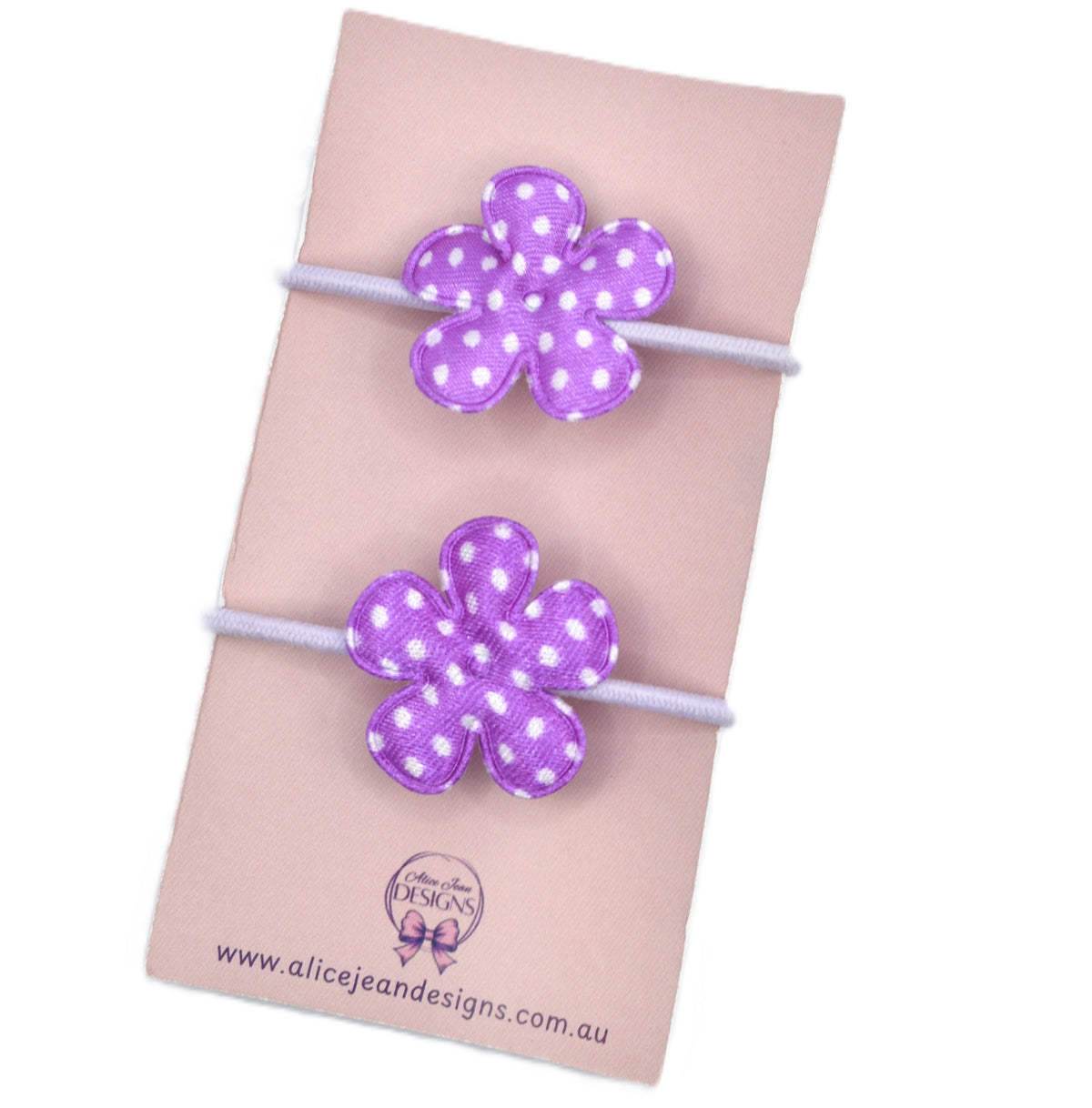 Mini Hair Ties - Purple Flowers