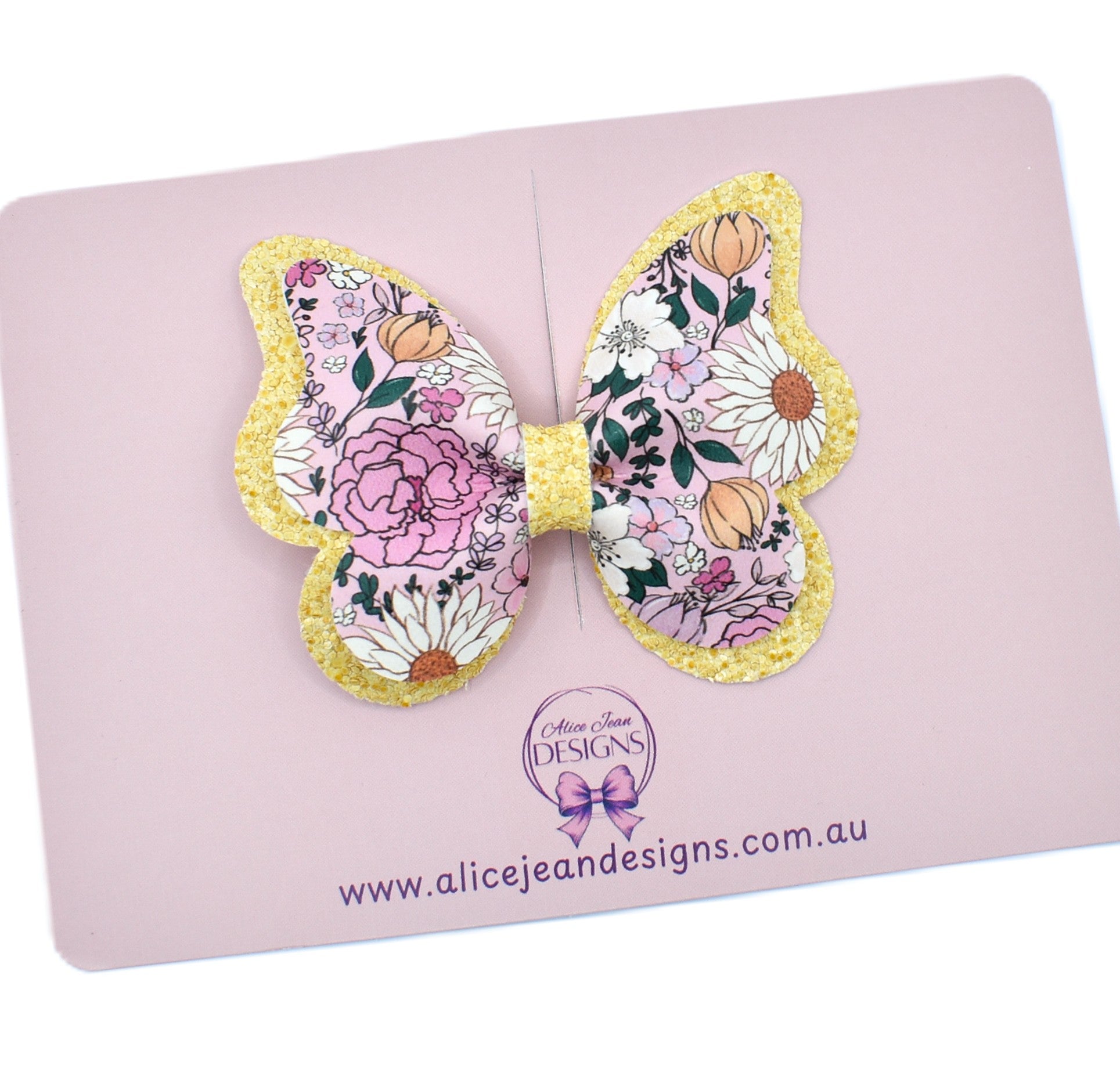 Butterfly Hair Clip - yellow