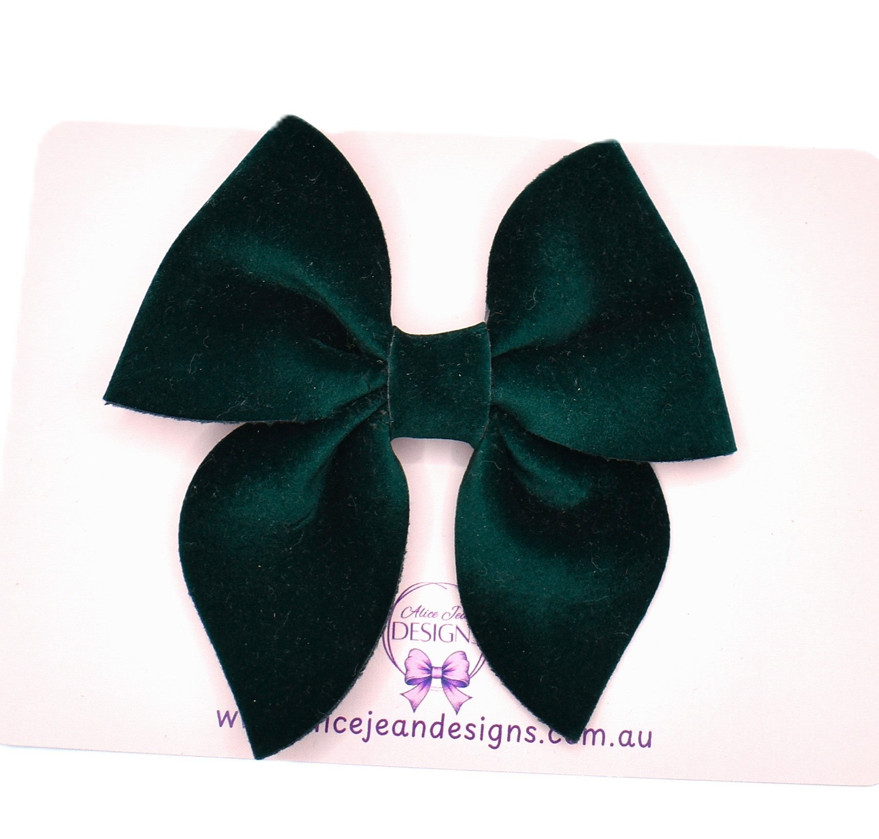 Velvet Sailor Bow Hair Clip