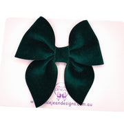 Velvet Sailor Bow Hair Clip