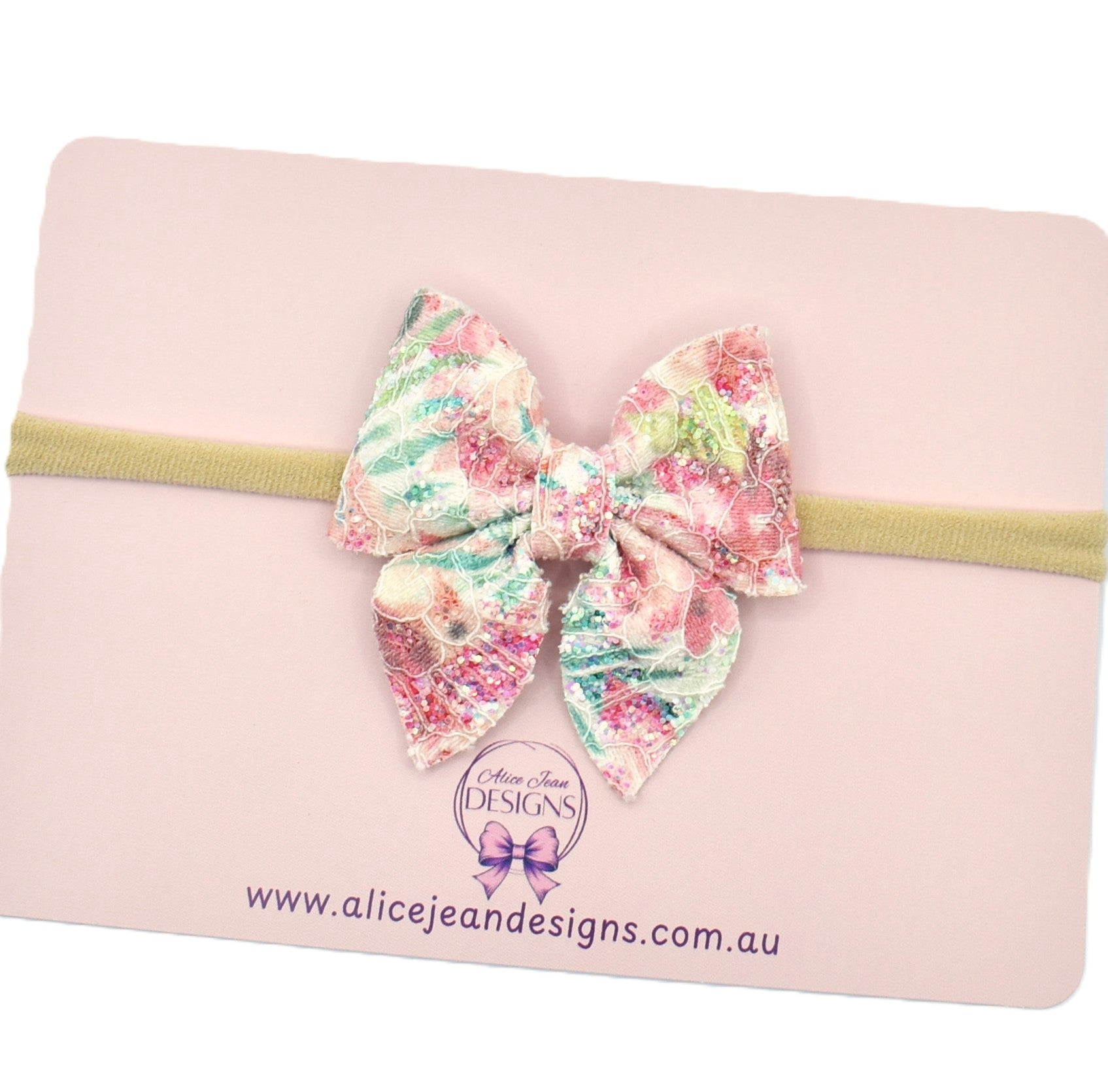 Glitter Lace Sailor Bow Headband