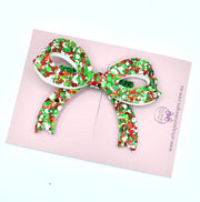 Willow Bow Hair Clip - Green