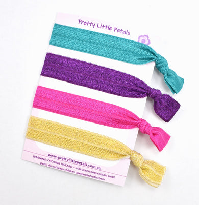 Set of 4 Elastic Hair Ties