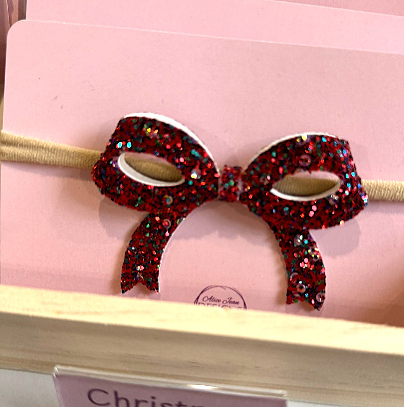 Willow Bow Headband - Christmas Sparkle