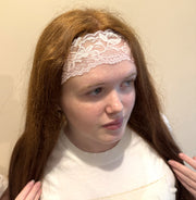 Lace Headband, pink - teen/ladies/womens