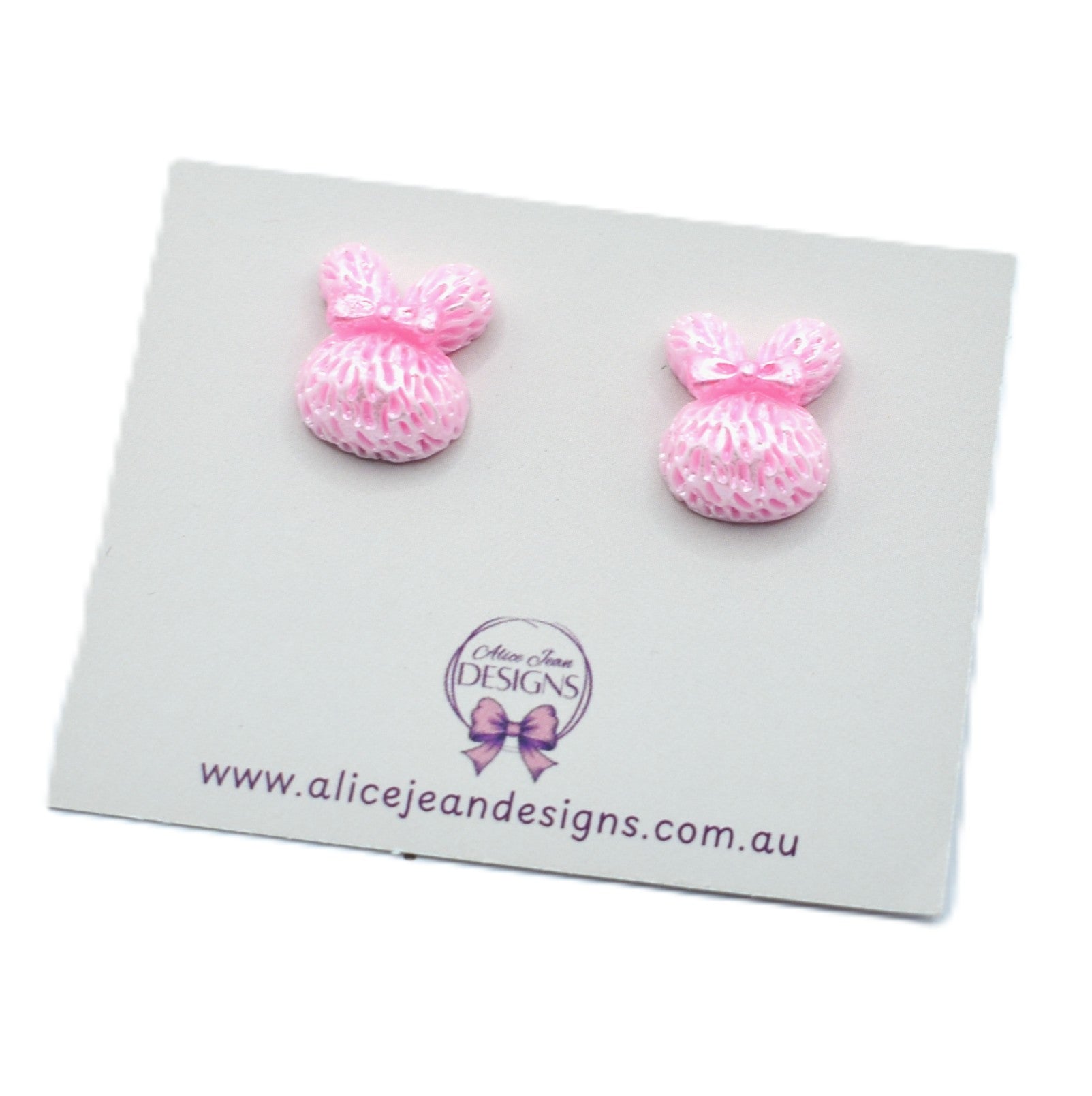 Pink Bunny Earrings
