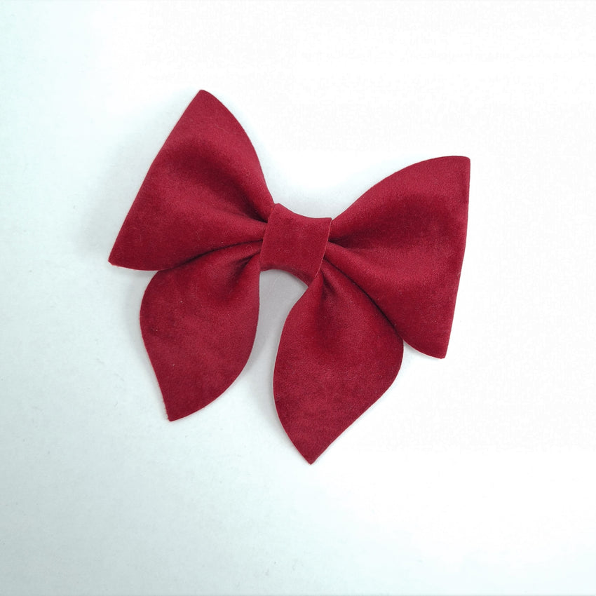 Velvet Sailor Bow Hair Clip