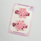 Set of 2 Christmas Snowflake Hair Clips