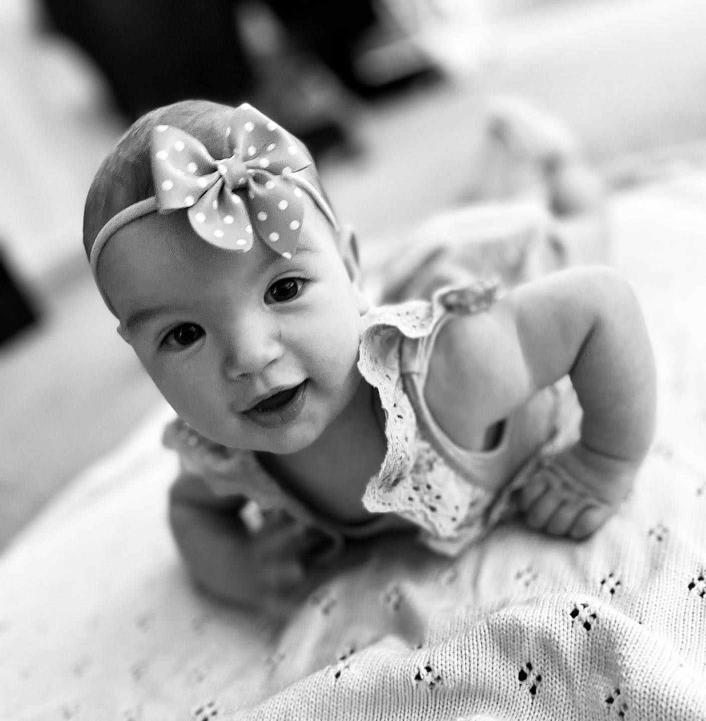 Lavender Polka Dot Sailor Bow Headband