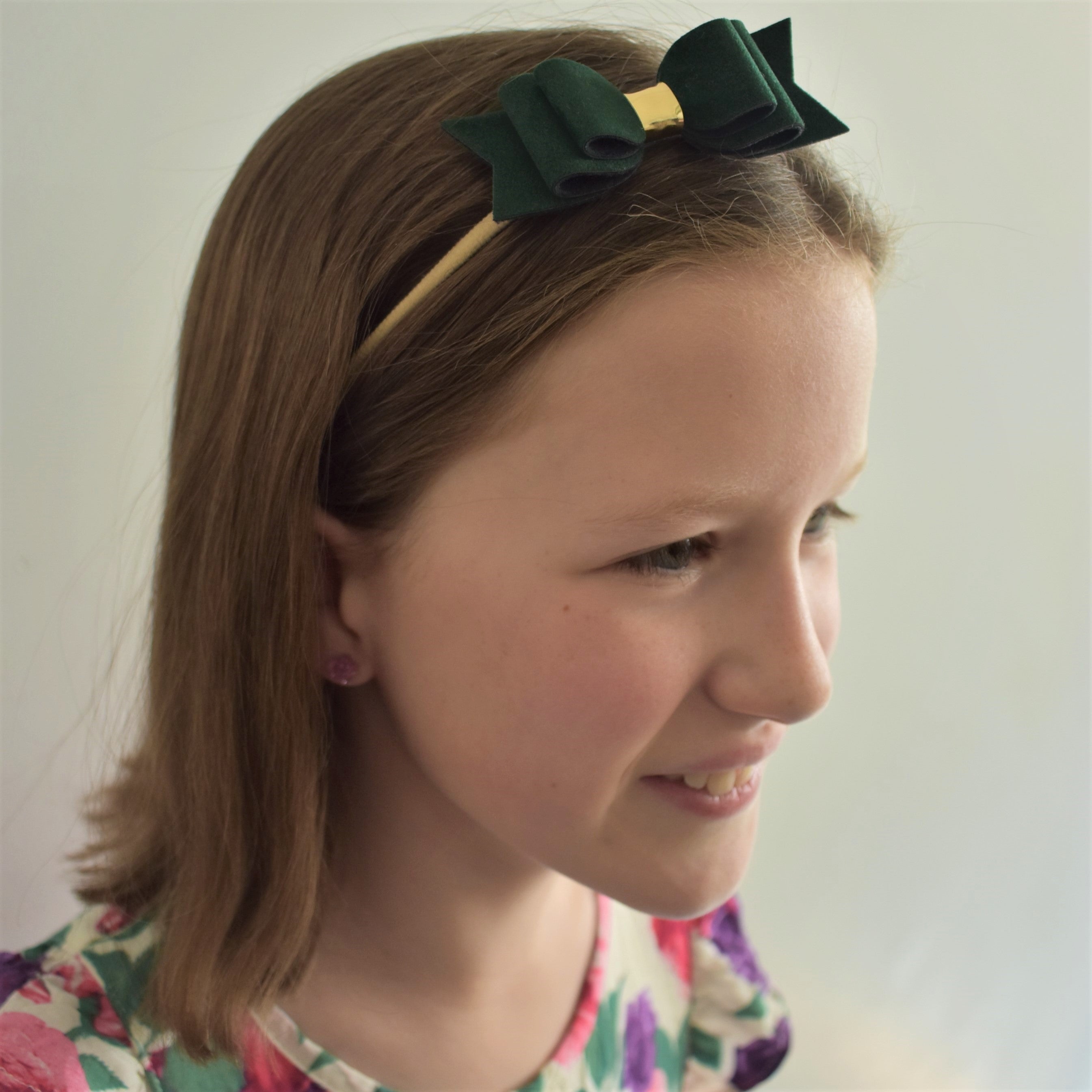 Charlotte Headband - green velvet