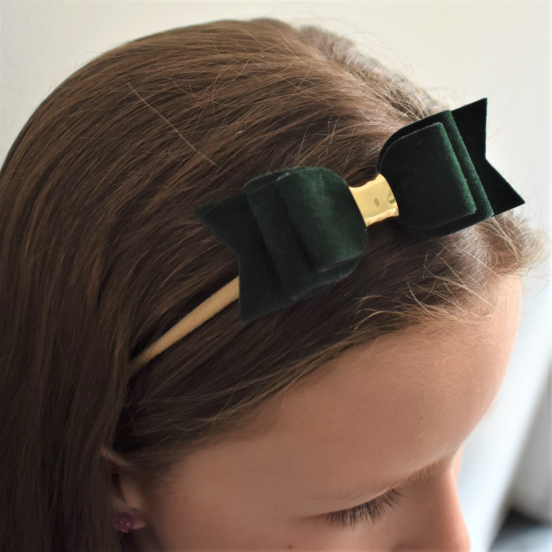 Charlotte Headband - green velvet