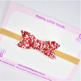 Madeleine Bow Headband - Crushed Candy Cane