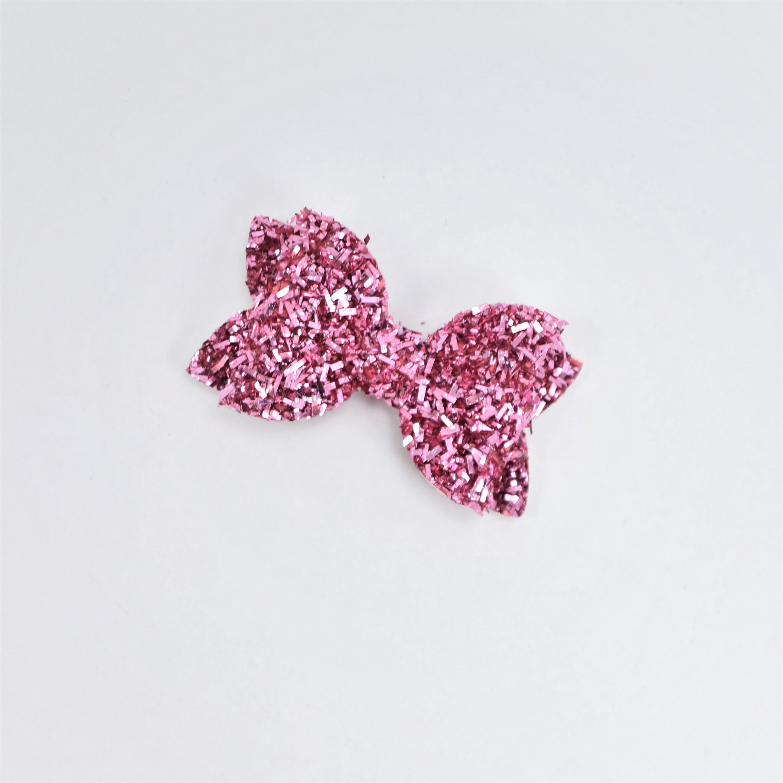 Annabelle Bow Hair Clip - pink tinsel