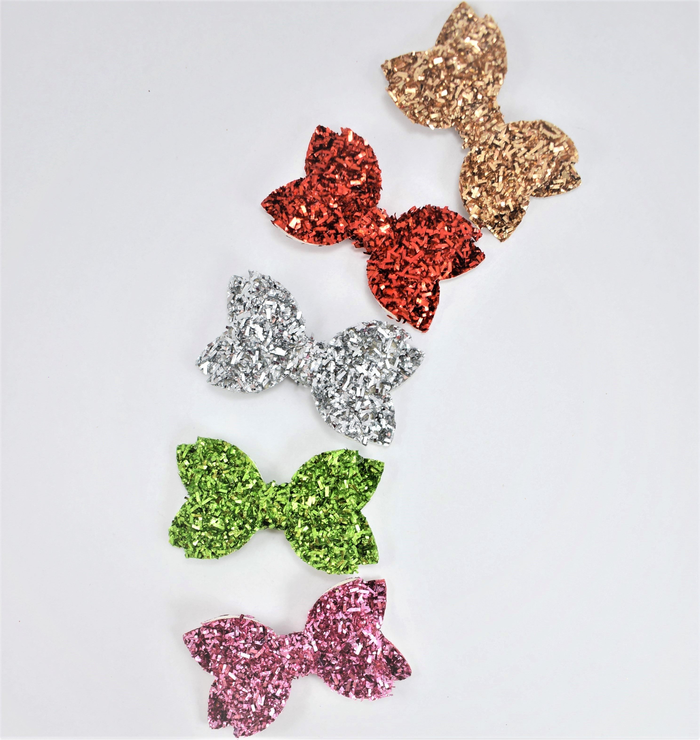 Annabelle Bow Hair Clip - pink tinsel