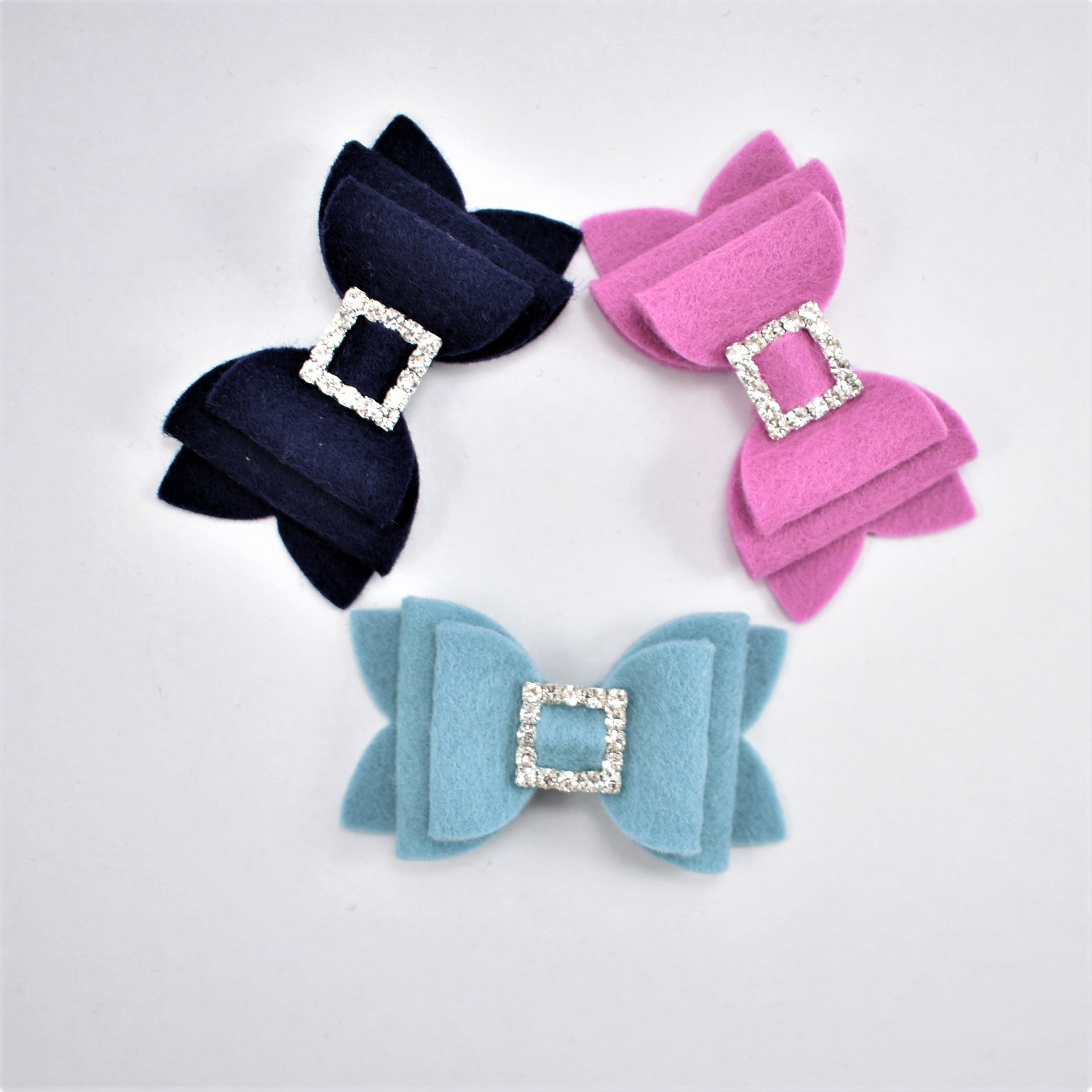 Annabelle Bow Hair Clip - Mauve felt bow