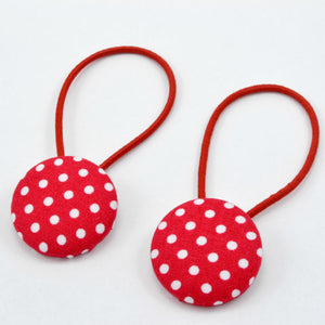 Christmas Red Polka Dot Hair Ties