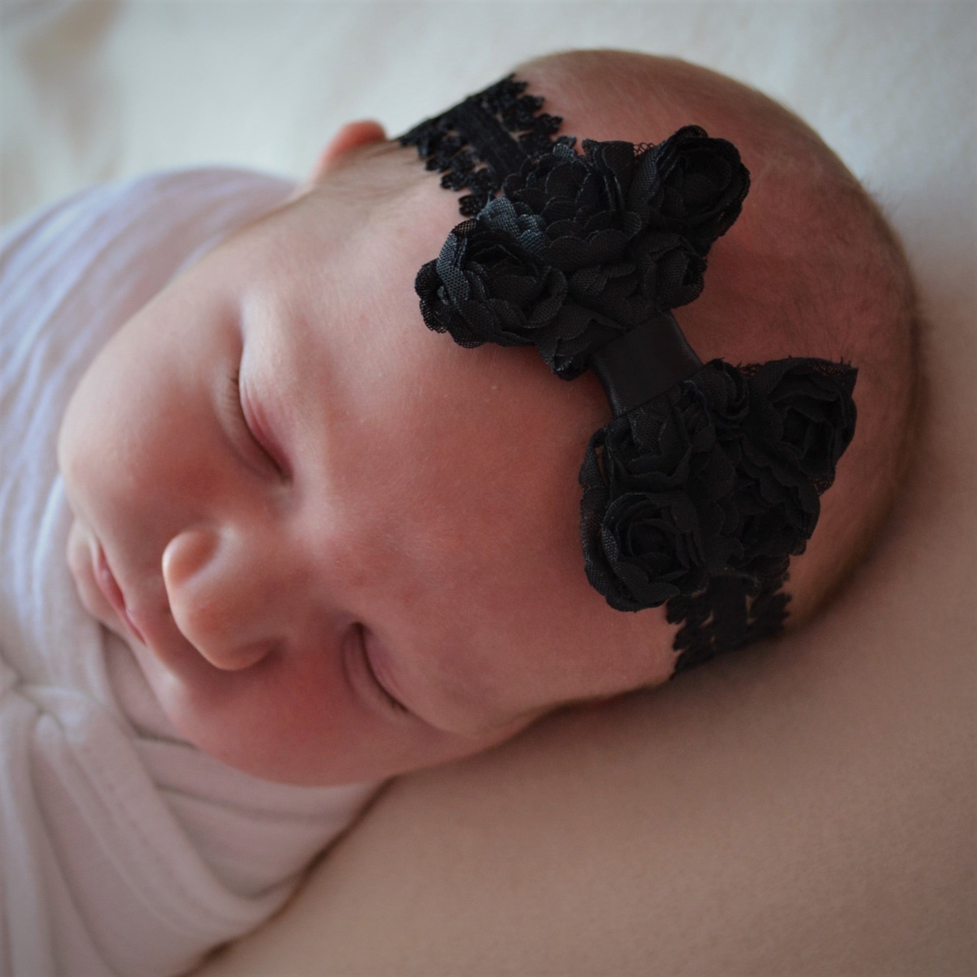 Emily Baby Headband - black